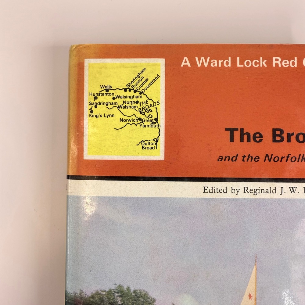 The‎ Broads Ward Lock Red Guide 5th Ed. 1968 Hardcover Pullout Map Dust Jacket - Picture 4 of 16